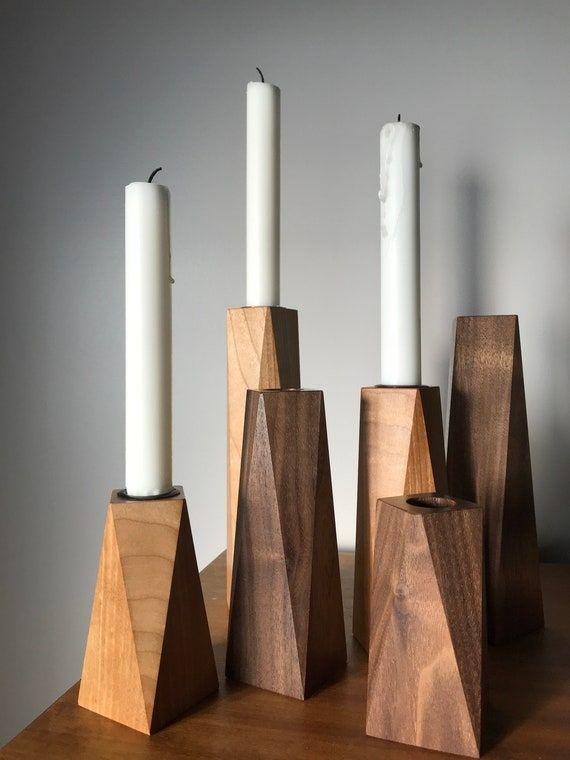 Wooden Candle Holders