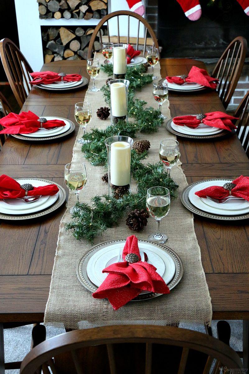 Xmas Dining Table Decor, Homecrux