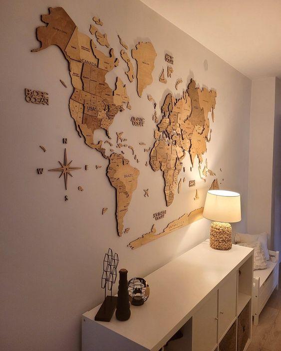 World Map Decor