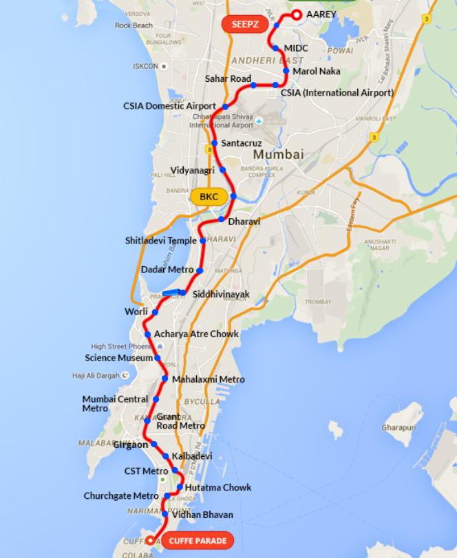 Mumbai Metro Line 3 - Map.PNG
