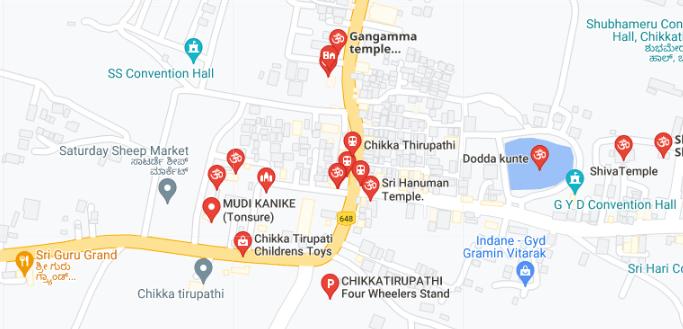 Chikka Tirupathi Temple Map Overview