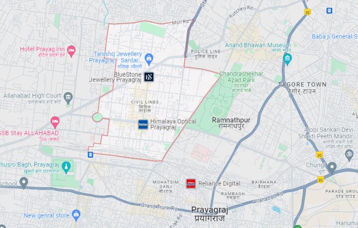 Map Overview of Civil Lines